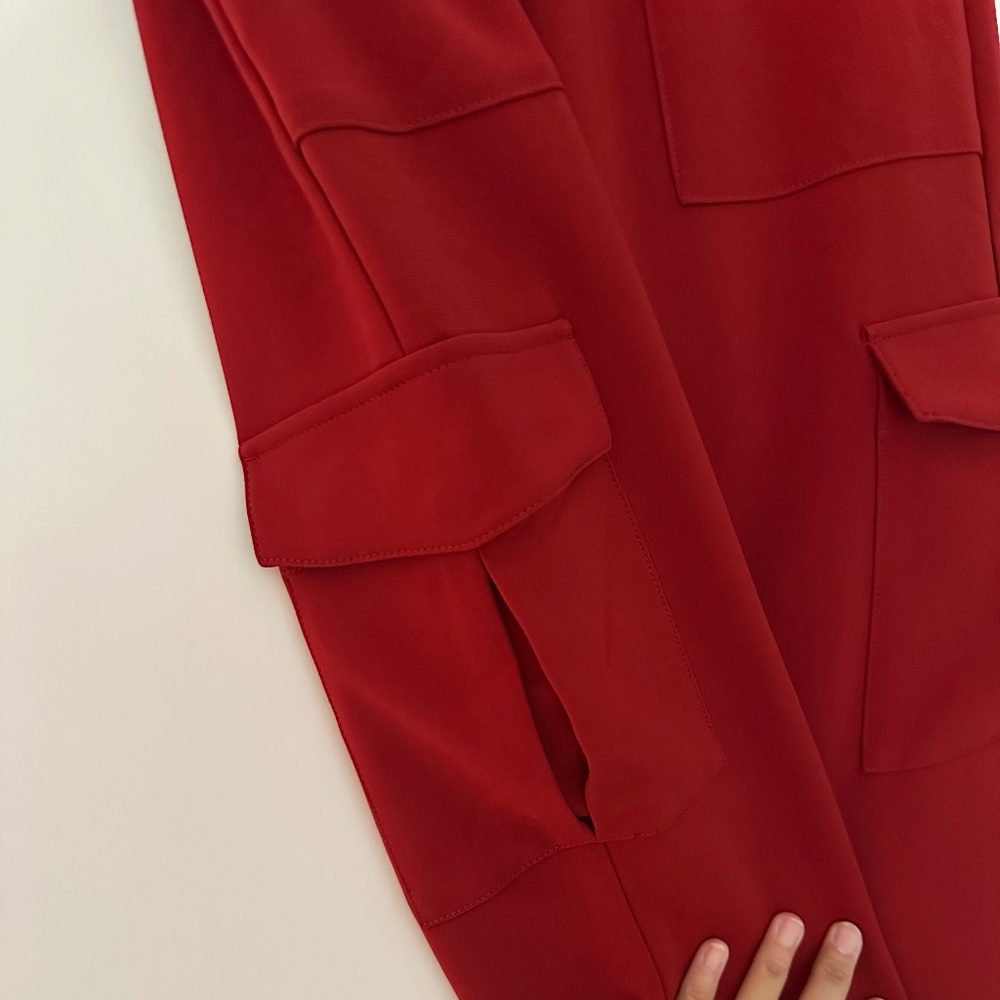 THEORY Amazing Brick Red  Cargo Jogger Pants Sz 2 NWT $325!! - Picture 4 of 5